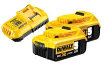 Image of DeWalt 5Ah 18V XR Li-Ion Batteries Pack and Fast Charger DCB184X2/DCB118