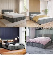 Image of Vida Designs Vanita Fabric Double King Ottoman Storage UKFR Bedroom Furniture