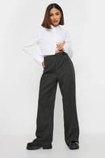 Image of PixieGirl Women's Petite Pinstripe Wide Leg Trousers