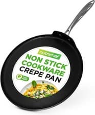 Image of NutriChef 30cm Nonstick Crepe & Pancake Pan – Hard-Anodized, PTFE/PFOA/PFOS F
