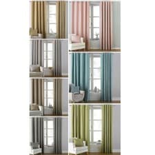 Image of Paoletti Atlantic Woven Twill Eyelet Curtains