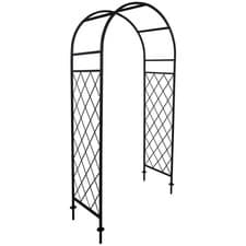 Image of Woodside Blundeston Decorative Metal Garden Trellis Arch Climbing Plant Support