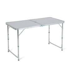 Image of 4FT FOLDING CAMPING TABLE ALUMINIUM PICNIC PORTABLE ADJUSTABLE PARTY BBQ OUTDOOR