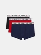 Image of Guess 3 Pack Boxer Trunks - Red, Black, Blue ( Organic Cotton )