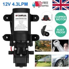 Image of 12V 35 PSI High Pressure Diaphragm Self Priming Water Pump Caravan Wash 4.3 LPM