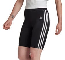 Image of adidas Originals Trefoil Bike Shorts Womens XS Classic 3 Stripes Black White
