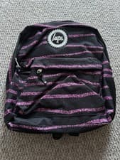 Image of New With Tags Hype Black/pink glitter stripe Backpack