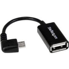Image of Startech 5In Right Angle Micro Usb To Usb Otg Host Adapter M/F 1 X 4-Pin Usb 2.0