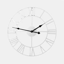 Image of Large Wall Clock Roman Numerals Skeleton Big Open Round Face Living Room Kitchen