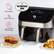 Image of Instant DAF8132SS Vortex Plus Dual Basket 7.6L Air Fryer 1700W Stainless Steel