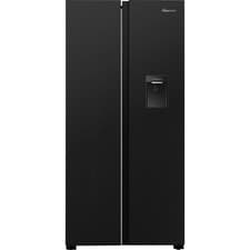 Image of Fridgemaster MS83430DEB1 83cm Frost Free American Fridge Freezer Black E Rated