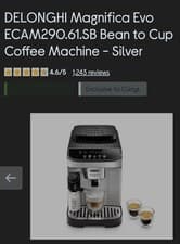Image of DELONGHI Magnifica Evo ECAM290.61.SB Bean to Cup Coffee Machine - Silver