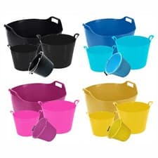 Image of Heavy Duty Builders Buckets With Handle For Storage Horse Feeding Garden Trug UK