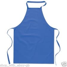Image of New 100% Cotton Plain Apron Cooking Crafts Kitchen Chefs Workwear Bright Colours