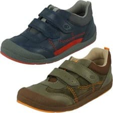 Image of Infant Boys Startrite Casual Bug Detailed Hook & Loop Leather Shoes Tickle