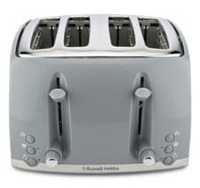 Image of Russell Hobbs 26071 Honeycomb 4 Slice Toaster – Grey – Wide Slots
