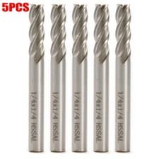 Image of End Mill 1/4 x 1/4inch 4 Flute CNC Cutter Milling Bit Cutting Brand New