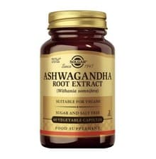 Image of Solgar Ashwagandha Root Extract 60 Vegetable Vegan Capsules Sugar Salt Free