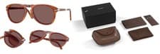 Image of Persol Steve McQueen 714 Folding Pilot Aviator Sunglasses Mens Womens.