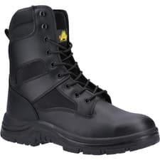 Image of Amblers Safety boots FS008 Water Resistant Hi leg Lace Up Black SRC Leather