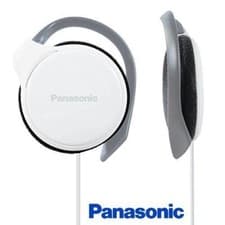 Image of Panasonic RP-HS46E-W White Slim Clip On Mp3 Stereo Headphones Earphones GENUINE