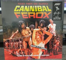 Image of Cannibal Ferox Make Them Die Slowly Soundtrack Black Blue Swirl Vinyl LP LE 300
