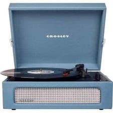 Image of Crosley Voyager Portable Bluetooth Turntable - Washed Blue