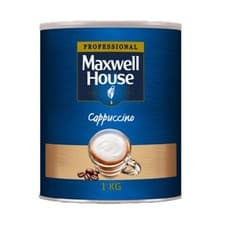 Image of Maxwell House Cappuccino Instant Coffee Powder 1Kg Tin - 73 Servings