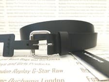 Image of Diesel Smart Belt Mens Black Embossed Branded Trouser Belts Size 90 BNWT rrp£40