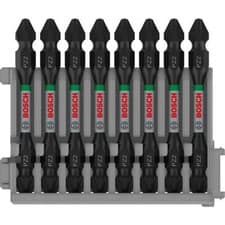 Image of Bosch PRO Impact Pozi Screwdriver Bit PZ2 65mm Pack of 8