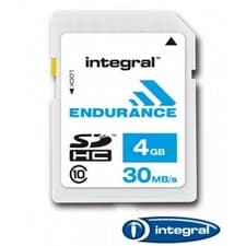 Image of 4GB Integral Endurance SDHC Class 10 Memory Card (SLC - 30MB/Sec Read Speed)