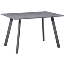 Image of Dining Table with Metal Legs and Spacious Tabletop for Kitchen, Dining Room, Liv