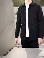 Image of Utility Jacket Chore Work Button Up Shacket Pockets Size LARGE