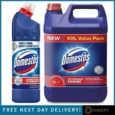 Image of DOMESTOS UNSTOPPABLE UNBEATABLE STRENGTH ORIGINAL THICK BLEACH 750ML 5L NEW
