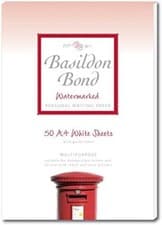 Image of Basildon Bond A4 210 x 297 mm Writing Pad with 50 Sheets - White