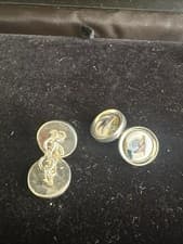 Image of Sterling Silver 92 Five Cufflinks Heavy Fully Hallmarked