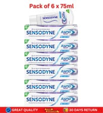 Image of Sensodyne Sensitive Rapid Relief & long lasting protection Toothpaste. 6 X 75ml