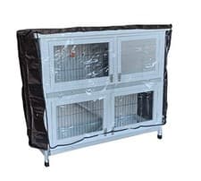 Image of BUNNY BUSINESS 2-Tier Double Decker Rabbit/Guinea Pig MED 41" COVER, Brown 