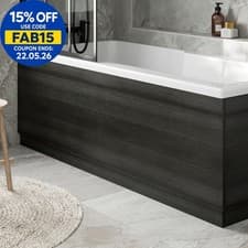 Image of Modern Bathroom 1700mm Front Side Bath Panel 16mm MFC Charcoal Grey Easy Cut