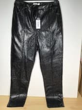 Image of 4th + Reckless Faux Leather Trousers Size UK 12 Straight Leg - New With Tags