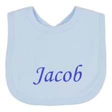 Image of Cotton Bib Personalised Embroidered Gift Toddler Bib ANY NAME Baby Shower Babies