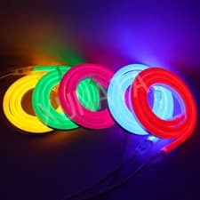 Image of RGB led neon strip 12V Flex 2835 5050 SMD 120LEDs/m Tape Light Rope Clips 1-100m
