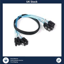 Image of Braided SATA III Data Cable 6Gbps for HDD SSD 0.5M 4 Pcs