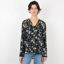 Image of Mint Velvet   Black Blouse, UK Size 18