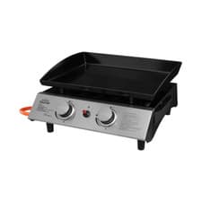 Image of Portable Gas Plancha 5kW, BBQ Hot Plate Griddle, 2 Burner, Dellonda DG21 A