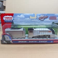 Image of Box Trackmaster Thomas Motorized Toy Train - Spencer + Truck (Broken Box)