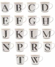 Image of NEW ALPHABET MUGS LETTERS NOVELTY CERAMIC COFFEE TEA CUP DRINKING XMAS GIFT
