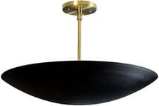 Image of Modern Century Elegant Light Handmade Ceiling Flush Mount Brushed Brass Pendant