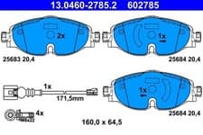 Image of 13.0460-2785.2 BRAKE PAD SET, DISC BRAKE ATE