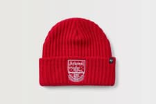 Image of Arsenal Adult Beanie 47 Brand Red Football Hat - New